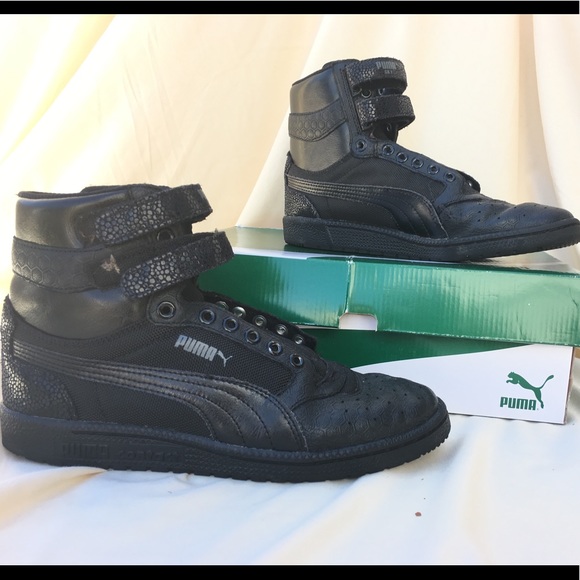 puma leather high tops